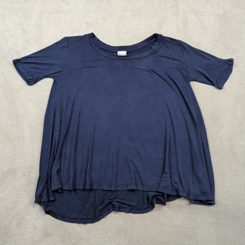 Blu Pepper Y2K Swing Top Medium Navy Blue High Low Hem Oversized Streetwear
